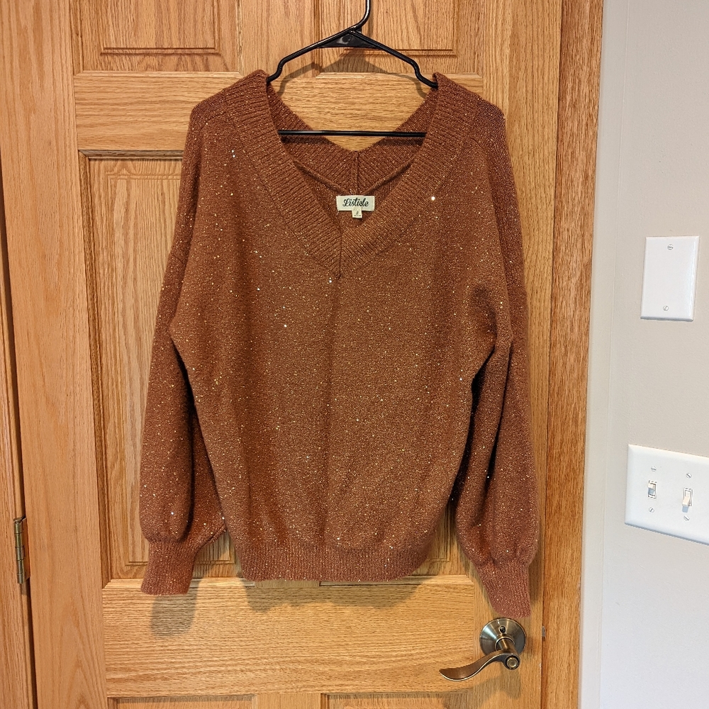 Listicle Sparkly Sweater | S
